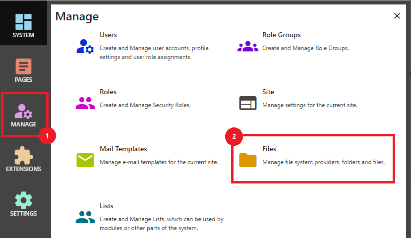 Manage Files and Folders